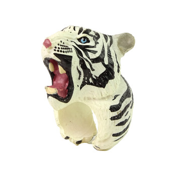Pierścień na Rękę Edukacyjne Zwierzęta Tygrys Biały