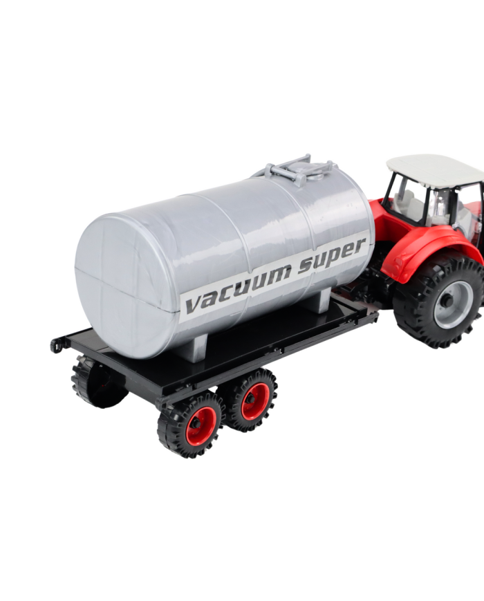 Traktor Rolniczy Koparka z Cysterną Napęd Czerwony