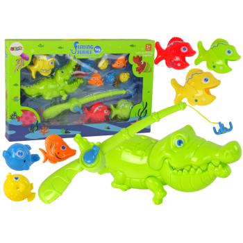 Gra Zręcznościowa Zestaw Łowienie Rybek Wędka Rybki Krokodyl