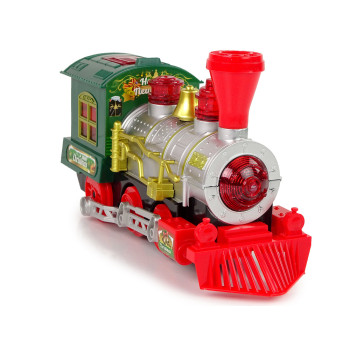 Lokomotywa Świąteczna Światła Dźwięk Zielona Na Baterie