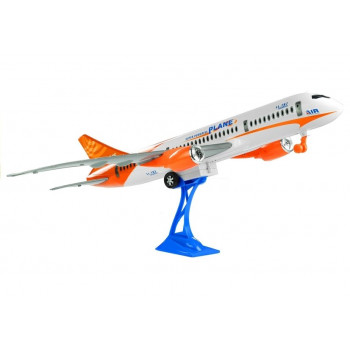 Samolot Pasażerski Biały Friction Podstawka 65 cm