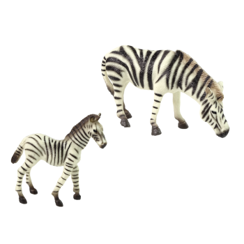 Zestaw 2 Figurek Zebra z Młodym Zebry Figurka Zwierzęta