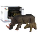 Zestaw 2 Figurek Nosorożec z Młodym Nosorożce