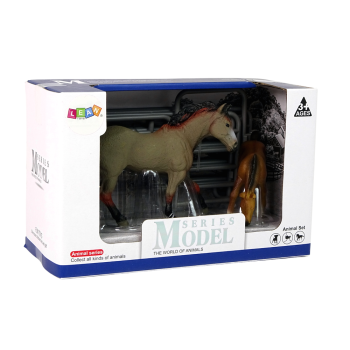 Zestaw 2 Figurek Konie Zagroda Figurka Koń Rasy Capricorn