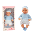 Lalka Bobas 46 cm Niebieska Smoczek Czapeczka Skarpetki