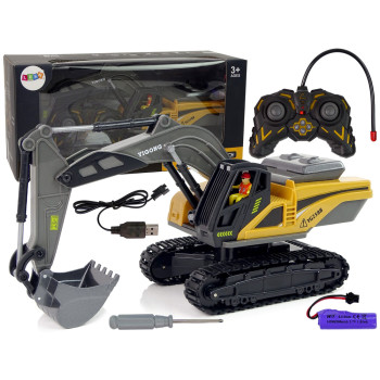 Koparka Gąsienicowa Zdalnie Sterowana 2.4G Żółta