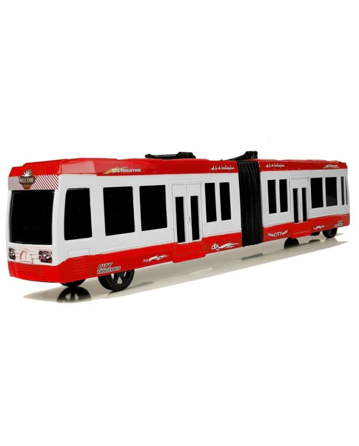 Autobus Przegubowy z Napędem Frykcyjnym Czerwony