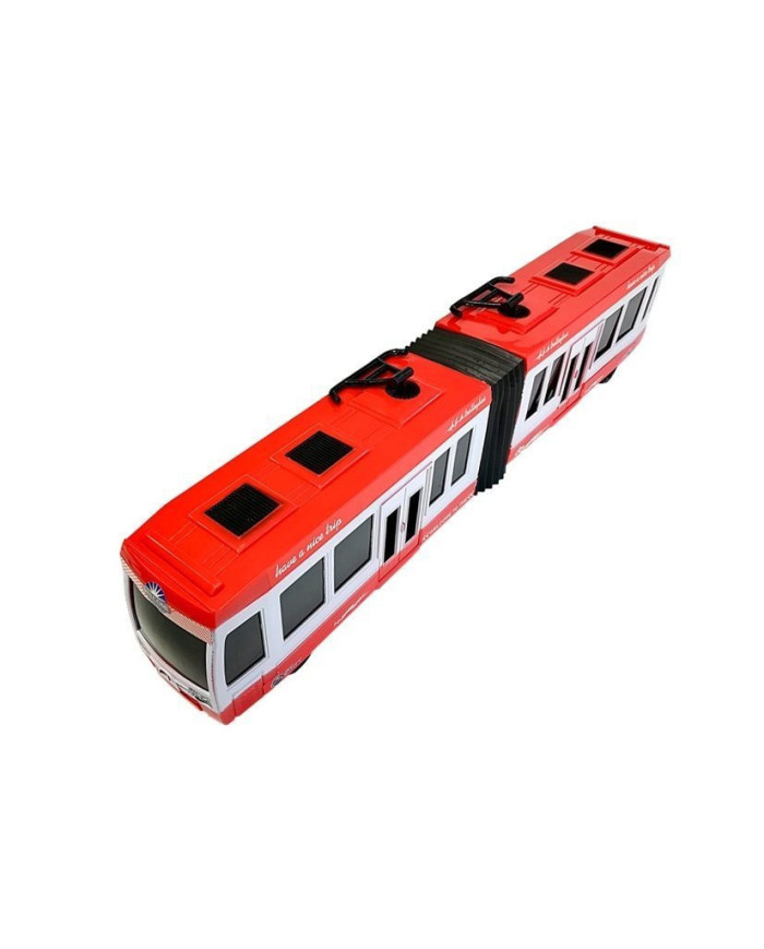 Autobus Przegubowy z Napędem Frykcyjnym Czerwony