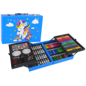 Duży Zestaw Artystyczny w Walizce 145 Elementów Jednorożec