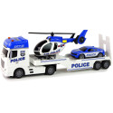 Zestaw Policja Laweta Ciężarówka Autko Helikopter Dźwięk Światła