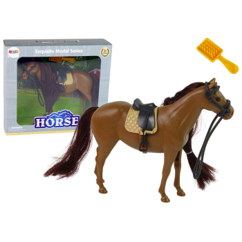 Figurka Konia Koń Do Czesania Brązowa Grzywa