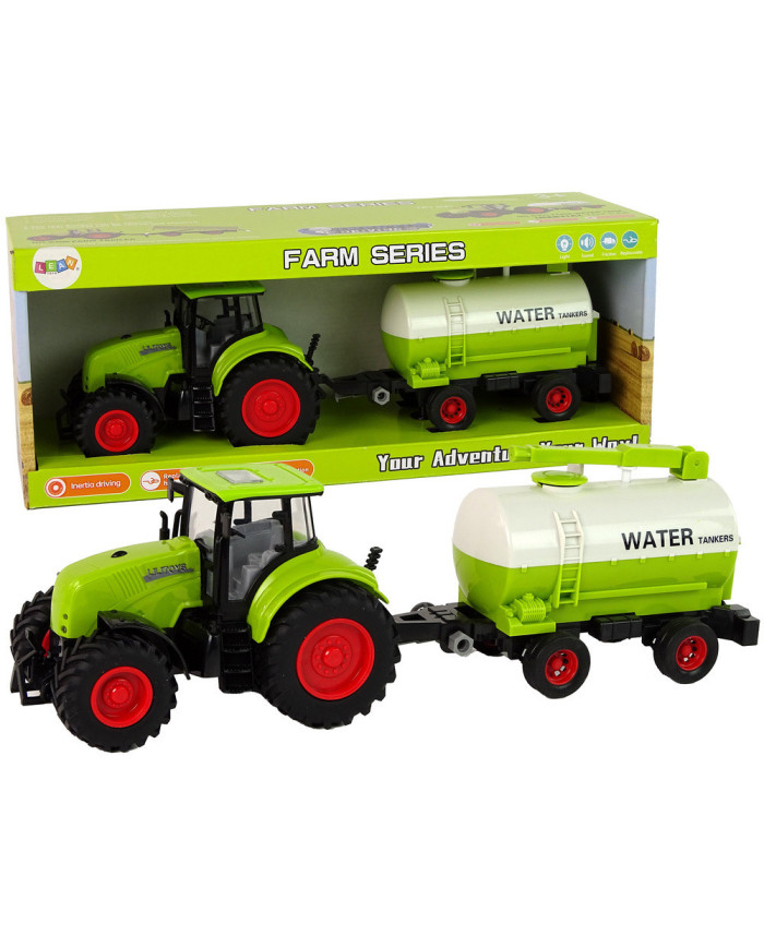 Traktor z Przyczepą Duże Koła Zielony Farma