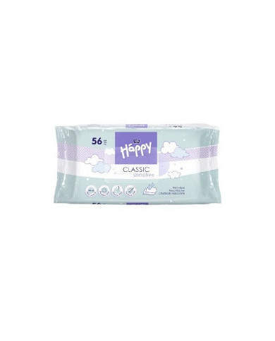 Chusteczki nasączone Happy Classic Sensitive 56 szt.