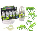 Świecący W Ciemności Szkielet 3D Dinozaury Mamut w Jajku