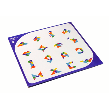 Układanka Tangram 7 Magnetycznych Klocków Puzzle Kolorowe