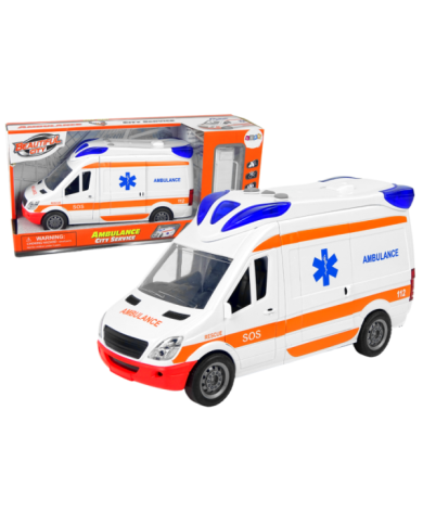 Interaktywne Auto Karetka Ambulans + Nosze Światło Dźwięk