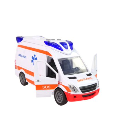 Interaktywne Auto Karetka Ambulans + Nosze Światło Dźwięk