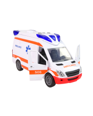 Interaktywne Auto Karetka Ambulans + Nosze Światło Dźwięk