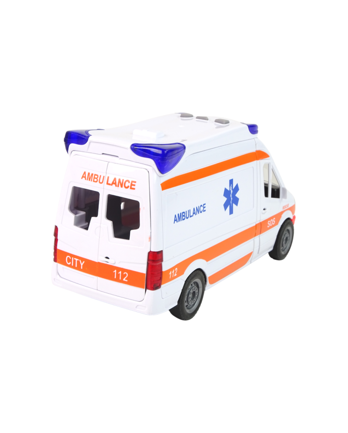 Interaktywne Auto Karetka Ambulans + Nosze Światło Dźwięk