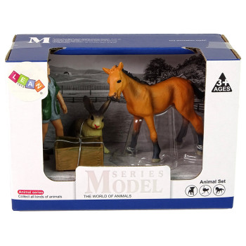 Zestaw Figurek Koń Jasny Zwierzęta.