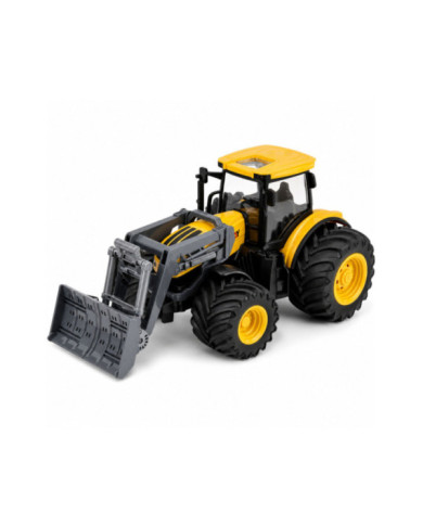 Traktor Rolniczy Farmerski Ze Spychaczem Światła Dźwięki Żółty 1:24