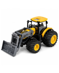 Traktor Rolniczy Farmerski Ze Spychaczem Światła Dźwięki Żółty 1:24