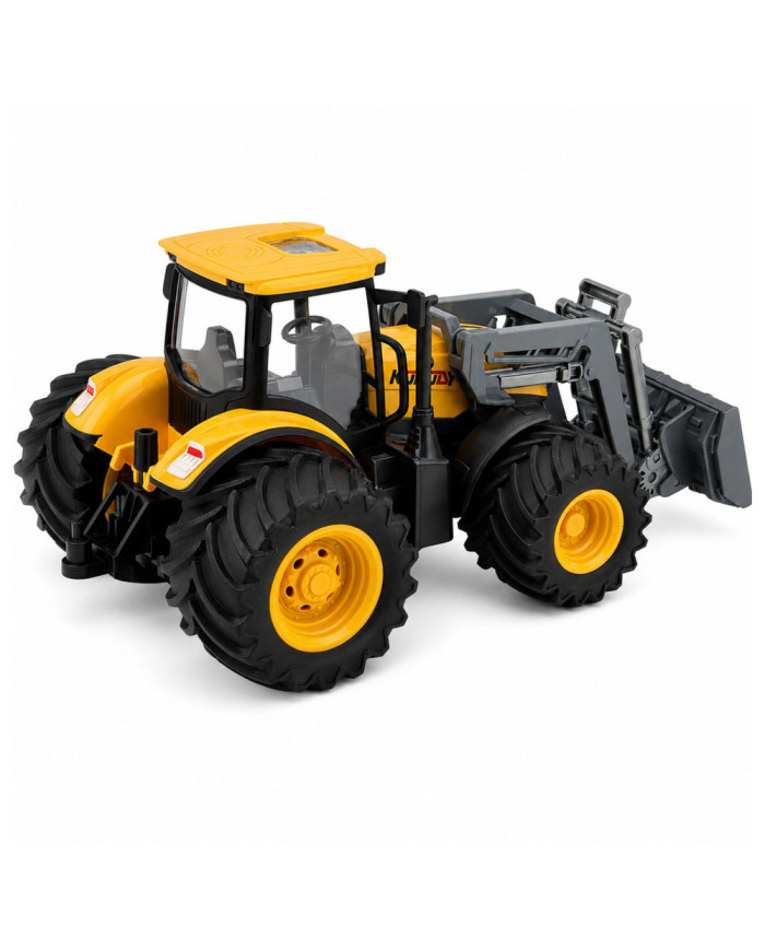 Traktor Rolniczy Farmerski Ze Spychaczem Światła Dźwięki Żółty 1:24