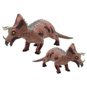 Duża Figurka Dinozaur Triceratops Dźwięk 36 cm Brązowy