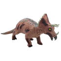 Duża Figurka Dinozaur Triceratops Dźwięk 36 cm Brązowy