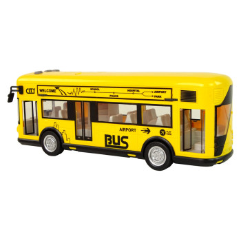 Autobus Miejski Żółty Z Napędem Frykcyjnym 1:18