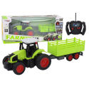 Traktor Zdalnie Sterowany RC Z Przyczepą 1:16 Zielony
