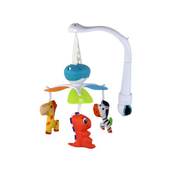 Karuzela Łóżeczkowa Na Baterie Dźwięki Niebieska 3 Pluszaki