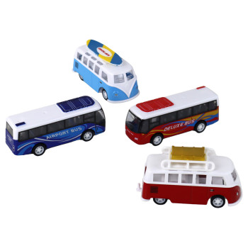 Kampery Autobusy Z Napędem Frykcyjnym 1:87 4 Sztuki
