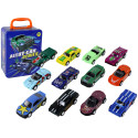 Zestaw Pojazdów Z Napędem Autka 12 ELE Metal 1:64