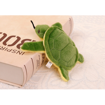 Żółw Pluszowy Maskotka Brelok Piszczałka Zielony 15 Cm