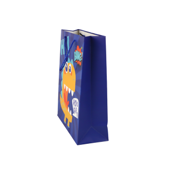 Papierowa Torba Prezentowa Granatowa Dinozaur 41,5cm x 30cm x 12cm