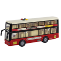 Autobus Piętrowy Miejski Światła Dźwięki Czerwony 1:16