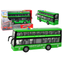 Autobus Piętrowy Na Baterie Światła Dźwięki Napęd Frykcyjny Zielony 1:16