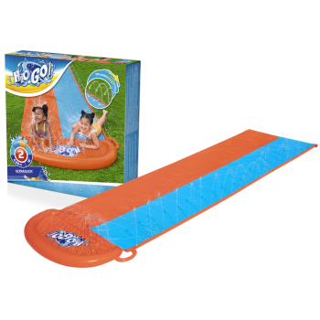 Ślizg Ślizgawka Wodna Podwójna Zjeżdżalnia 4.88m Bestway 52328