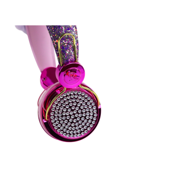 Słuchawki Przewodowe W Odcieniach Różu Uszka Regulacja Mikrofon