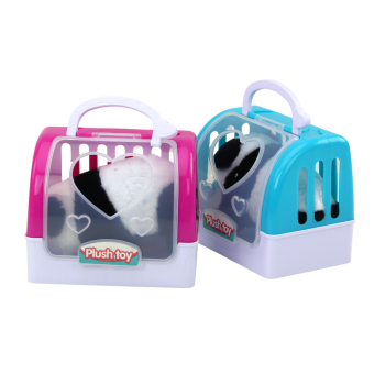 Panda Interaktywna Pluszowa W Transporterze Różowy Niebieski