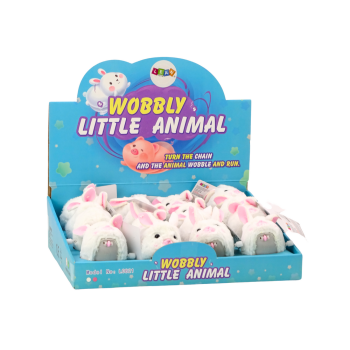 Nakręcany Zajączek Jeżdżący Zabawka Ozdoba Biały