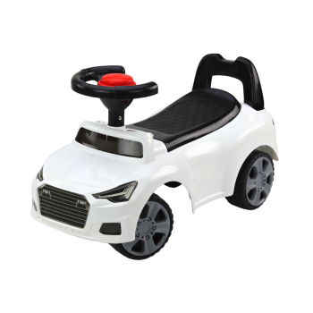 Samochód Jeździk Z Oparciem QX-3396 Klakson Schowek Biały