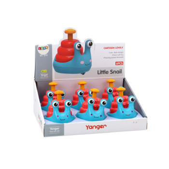 Wesoły Ślimak Na Kółkach Jeżdżący Niebiesko-Czerwony