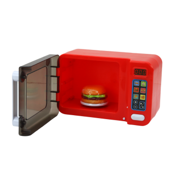 Kuchenka Mikrofalowa Mikrofala Zabawkowa Czerwona Dodatki