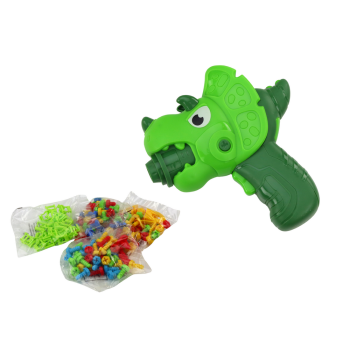 Stolik Walizka Zestaw DIY Układanka Klocki Dinozaur Wkrętarka 249 ele.