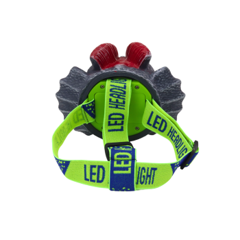 Latarka Czołówka Dinozaur Regulowana Opaska 3 Diody Led