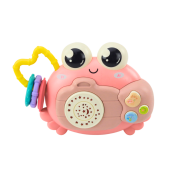 Krab Aparat Grzechotka Projektor Na Baterie Dźwięki Różowy