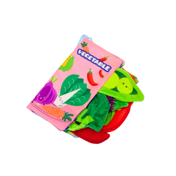 Książeczka Miękka Warzywa Szeleszcząca Piszcząca Kolorowa Dla Niemowląt