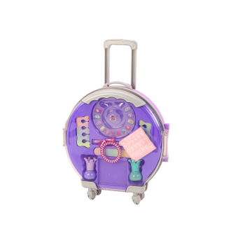 Zestaw Kosmetyków W Walizce Do Paznokci Makijażu Walizka Fioletowa 9 El.